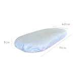 71 x 40  Natural-Start Moses Basket Mattress - Coir & Lambswool With a Waterproof Outlux Cover