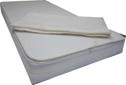 140 x 70 cm NaturalStart  Cot Mattress - Natural  Coir and Wool - Two  Outlux  Natural Cotton  Clip-On  Waterproof  Toppers