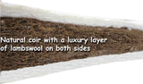 NaturalStart- "Fully Natural"  Cot Mattress - Coir and Lambswool- Natural Waterproof  Cover  - Six Sizes-nightynite.myshopify.com