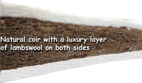 140 x 70 cm  Nightynite® NaturalStart Cot Bed Mattress Coir and Lambswool Easychange Coolmax© & Maxispace Toppers