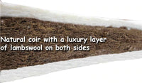 140 x 70 cm  Cot Bed Mattress Nightynite® NaturalStart  Coir and Lambswool Easychange Coolmax© & Maxispace Toppers