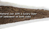 140 x 70 cm  Nightynite® NaturalStart Cot Bed Mattress Coir and Lambswool Easychange Coolmax© & Maxispace Toppers
