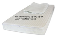 Easychange® Cot Mattress, Pocket Springs,  Two Microfibre Toppers - 8 Sizes,-nightynite.myshopify.com