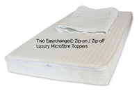 Easychange® Excellence  Cot Mattress Pocket Springs in 50 CMHR  Foam  With Two Microfibre Toppers - Cot Mattress Company