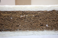 Natural Cot Mattress 140 x 70 - Coir, Luxurious Lambswool,  Natural Waterproof  Outlux Cover