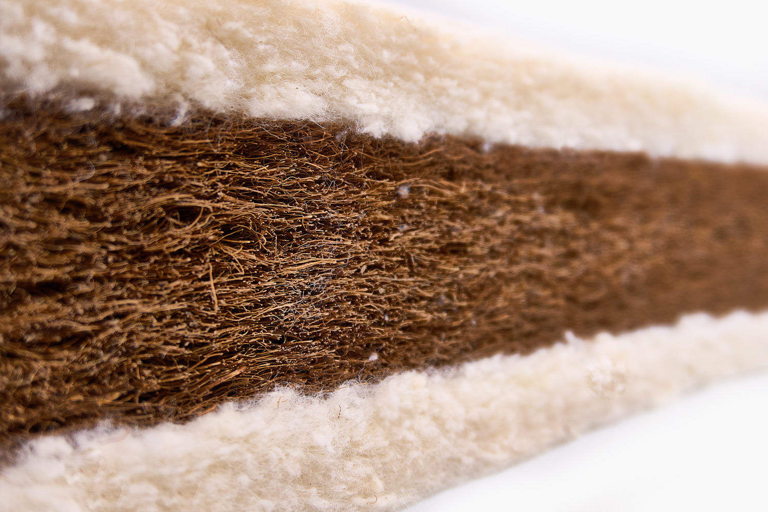 Natural coconut coir with lambswool 4