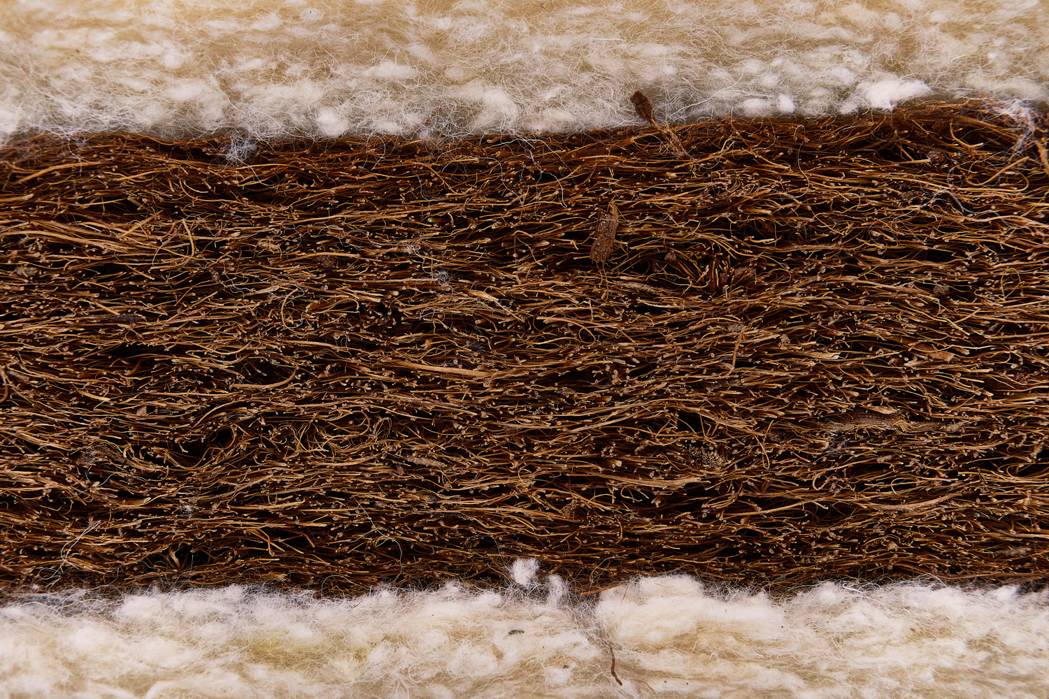 Natural coconut coir with lambswool 5