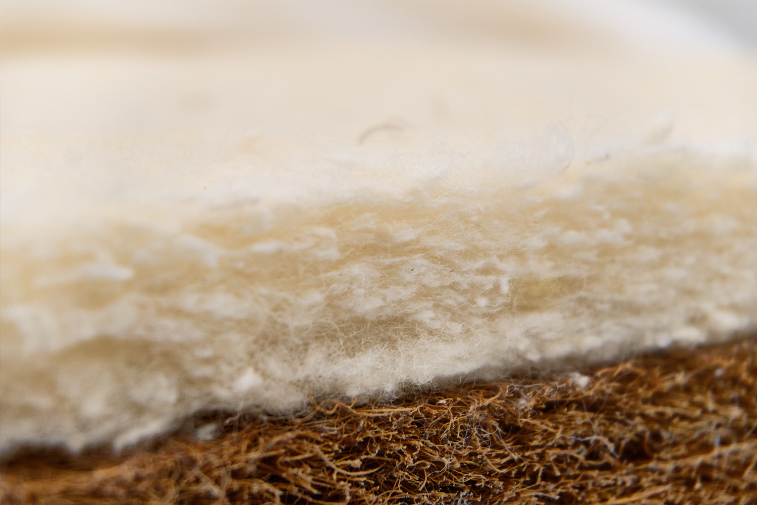 Natural coconut coir with lambswool 6