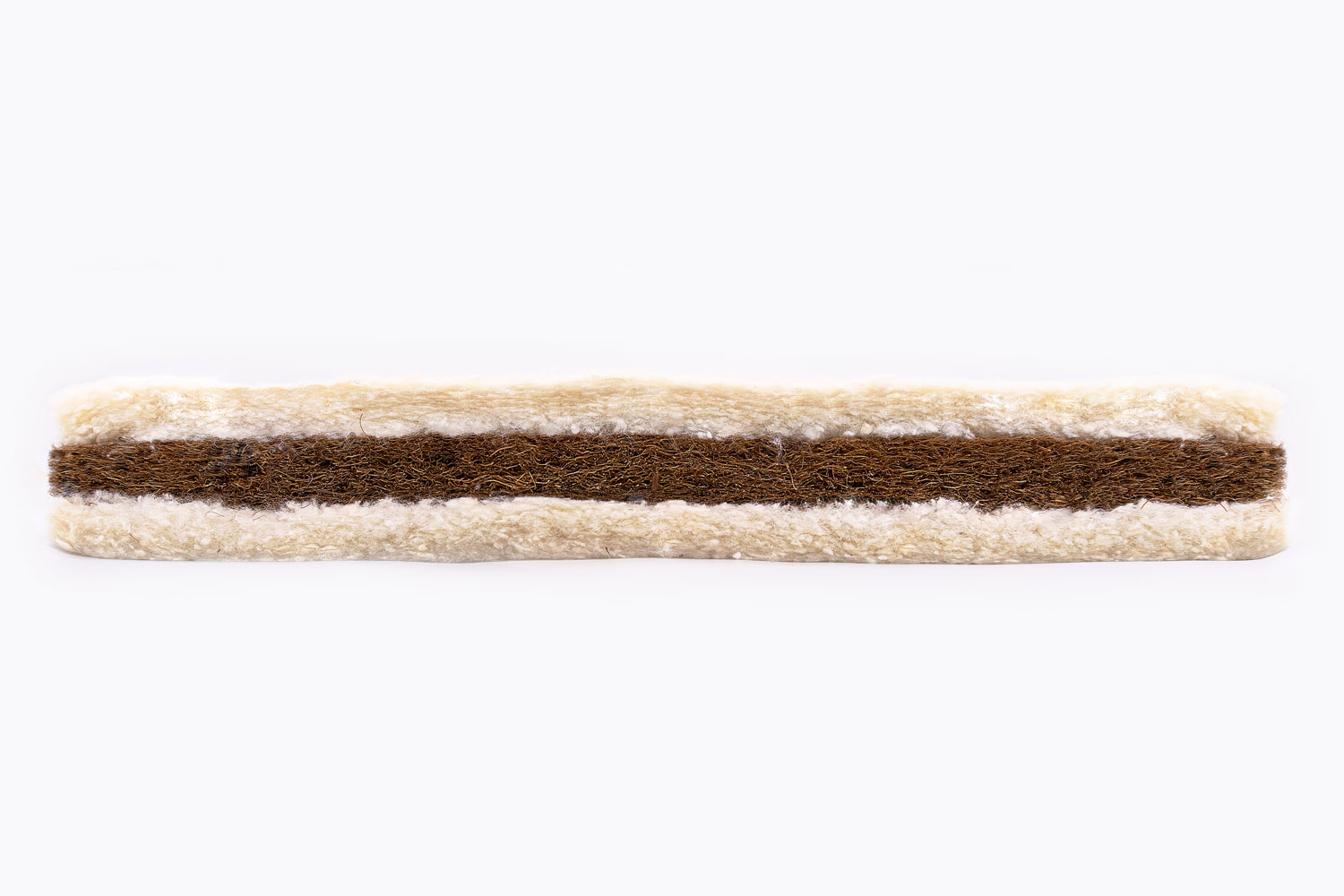 Natural coconut coir with lambswool